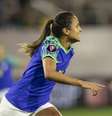  Foto: Leandro Lopes/CBF - Legenda: Bia Zaneratto recuperou bola que terminou no gol do Brasil / Jogada10