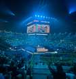 Fãs de Rainbow Six Siege acompanham disputas do Six Invitational no Ginásio do Ibirapuera, em SP  Foto: Drone / Rodrigo Tucci