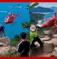 Bombeiros usam helicóptero para resgatar mulher ferida na Pedra do Telégrafo (RJ)  Foto: Reprodução
