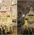 Confeiteira constrói bolo em formato de castelo com 3,9 metros de altura  Foto: Reprodução