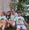 A família do menino Enrico, de 5 anos, diagnosticado com distrofia muscular de Duchenne  Foto: Arquivo pessoal