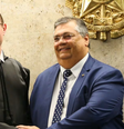 Flávio Dino, então ministro da Justiça, na cerimônia de posse de Cristiano Zanin  Foto: Wilton Júnior/Estadão
