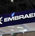 Logotipo da Embraer em convenção em Genebra, Suíça
23/05/2022
REUTERS/Denis Balibouse  Foto: Reuters