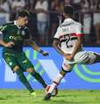 Piquerez, lateral-esquerdo do Palmeiras durante partida contra o São Paulo.   Foto: Fábio Menotti/Corinthians. / Esporte News Mundo