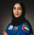 Nora Almatrooshi no Centro Espacial Johnson, da Nasa  Foto: Josh Valcarcel/Nasa / Perfil Brasil