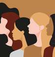 Ilustração de mulheres de perfil com diferentes cores e idades  Foto: Getty Images / BBC News Brasil