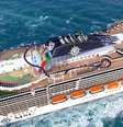 Imagem aérea do MSC Precioza, navio que sediou o primeiro cruzeiro Numanice, de Ludmilla   Foto: Divulgação MSC