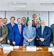 Presidente Luiz Inácio Lula da Silva, em reunião com o Ministro da Fazenda, Fernando Haddad e com o Presidente da Petrobras, Jean Paul Prates, no Palácio do Planalto  Foto: Ricardo Stuckert/PR / Perfil Brasil