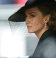 Kate Middleton durante o funeral da Rainha Elizabeth II  Foto: Tom Jenkins - WPA Pool/Getty Images