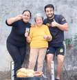 Matteus com a mãe Luciane e a avó Neuza  Foto: Reprodução/Instagram