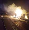 Caminhão explodiu após tombar em rodovia  Foto: Divulgação/Corpo de Bombeiros de Minas Gerais
