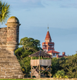 A cidade de Saint Augustine é considerada o assentamento urbano mais antigo dos Estados Unidos  Foto: Alamy / BBC News Brasil