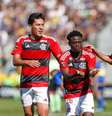  Foto: Divulgação / Conmebol - Legenda: Boica bem que tentou, mas o Flamengo fez 2 a 1 e conquistou o único título que faltava na base / Jogada10