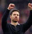 Xabi Alonso comemora vitória do Bayer Leverkusen   Foto: Alex Grimm | Getty Images / Esporte News Mundo