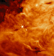 Região paralela à protoestrela IRAS23385 (Imagem: Reprodução/ESA/Webb, NASA, CSA, W. Rocha et al. (Leiden University)  Foto: Canaltech