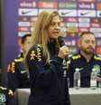  Foto: Rafael Ribeiro / CBF - Legenda: Leila Pereira em Londres com a Seleção / Jogada10