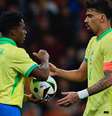 Endrick e Paquetá foram protagonistas nos dois amistosos do Brasil  Foto: Getty Images