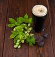 Copo de com folhas de lúpulo e chocolate  Foto: iStock