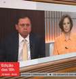 Eliane Cantanhêde ao lado de Gerson Camarotti e Nilson Klava na GloboNews.  Foto: Reprodução/TV