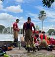 Homem morre afogado no espelho d’água de praça do DF  Foto: Reprodução/Corpo de Bombeiros do DF