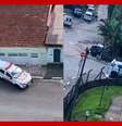 Morador flagra intensa troca de tiros entre PMs e criminosos em Santos  Foto: 