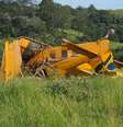 Avião faz pouso forçado às margens de rodovia em Goiás  Foto: Reprodução/CBMGO