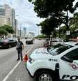 Policiais militares durante a Operação Verão, na Baixada Santista: 56 mortos em 105 dias  Foto: Divulgação/SSP-SP / Estadão