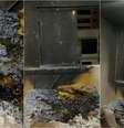 Chamas se alastraram pela cama e cortinas do apartamento  Foto: Divulgação/Corpo de Bombeiros Militar