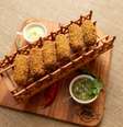 Petisco Croqueta de Cora, do 1960 Bar, em Goiânia  Foto: Rogério Porto