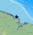 Gráfico que demarca tremor em Cururupu  Foto: EMSC / Reprodução