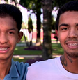 Os irmãos João Vitor e Gabriel se rencontraram após 10 anos de adotados  Foto: Reprodução/EPTV