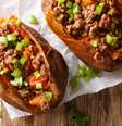 Batata-doce recheada com carne moída  Foto: AS Foodstudio | Shutterstock / Portal EdiCase