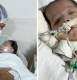 Internado há quase 9 meses, filho de Zé Vaqueiro é batizado no hospital  Foto: Reprodução/Montagem