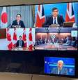 Líderes do G7 discutem ataque iraniano a Israel durante videoconferência  Foto: Charles Michel  / Reuters