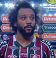  Foto: Reprodução/Premiere - Legenda: Marcelo acertou o travessão no primeiro tempo e quase fez golaço / Jogada10