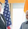 Bilionário americano Elon Musk e premiê indiano, Narendra Modi, em julho de 2023. Ambos voltará a se encontrar para discutir oportunidades de investimentos  Foto: DW / Deutsche Welle