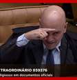 Moraes brinca sobre ser calvo em sessão do STF: 'Vou me autoprocessar por bullying'  Foto: Reprodução