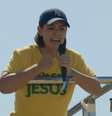 Michelle Bolsonaro em ato no Rio de Janeiro  Foto: Canal Silas Malafaia/YouTube
