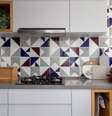 Estampas modernas e coloridas dos azulejos trouxeram mais reconhecimento para o material  Foto: Estúdio São Paulo | Projeto Studio Tan-Gram / Portal EdiCase