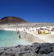 Playa La Francesa, na Isla La Graciosa, em Lanzarote   Foto: Eduardo Vessoni / Viagem em Pauta