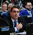 Flávio Bolsonaro em sessão na CCJ do Senado  Foto: Geraldo Magela/Agência Senado / Estadão