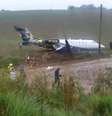 Avião saiu da pista após pouso em Erechim  Foto: Reprodução/Redes Sociais