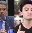 O presidente da Câmara dos Deputados, Arthur Lira (à esquerda), e o influenciador e youtuber Felipe Neto (à direita)  Foto: Paulo Sérgio/Agência Câmara e @FelipeNeto via Youtube / Estadão