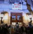 Os protestos continuam no campus da Universidade de Columbia em apoio aos palestinos  Foto: REUTERS/Caitlin Ochs