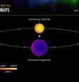Esquema com as temperaturas do exoplaneta WASP-43 b (Imagem: Reprodução/NASA, ESA, CSA, Ralf Crawford (STScI) Science: Taylor Bell (BAERI), Joanna Barstow (The Open University), Michael Roman (University of Leicester)  Foto: Canaltech