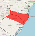 Inmet alerta para grande acumulado de chuvas na região Sul até sábado, 4  Foto: Reprodução/Inmet