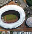 Beira-Rio completamente alagado   Foto: Ramiro Sanchez/Getty Images / Esporte News Mundo