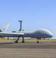 O drone usado é um modelo RQ-900 Hermes, fabricado pela empresa israelense Elbit Systems  Foto: Divulgação/FAB
