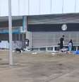 Imagens mostram loja da Arena do Grêmio sendo saqueada  Foto: Reprodução/X