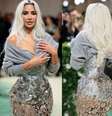 Cintura extremamente fina de Kim Kardashian em look do no Met Gala 2024 choca a web: 'Como respira?'. Veja fotos!.  Foto: Getty Images / Purepeople